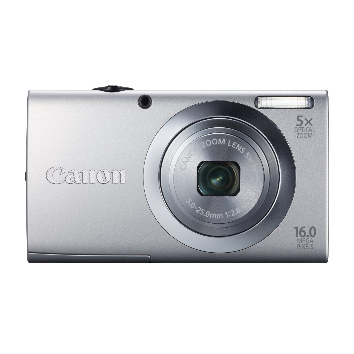 Canon PowerShot A2400 IS Digital Camera - Silver (16.0 MP, 5x